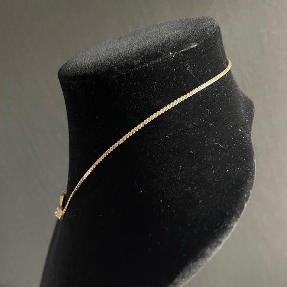 Vintage Gold Toned Clear Rhinestone Necklace Stamped NA. - Picture 2 of 8